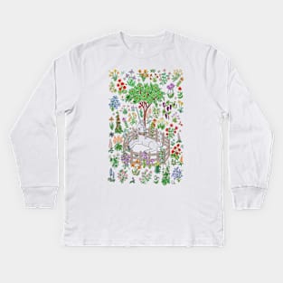 Unicorn in the Forest Kids Long Sleeve T-Shirt